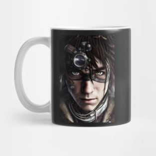 Captivating Cyberpunk Portrait of a Young Man Mug